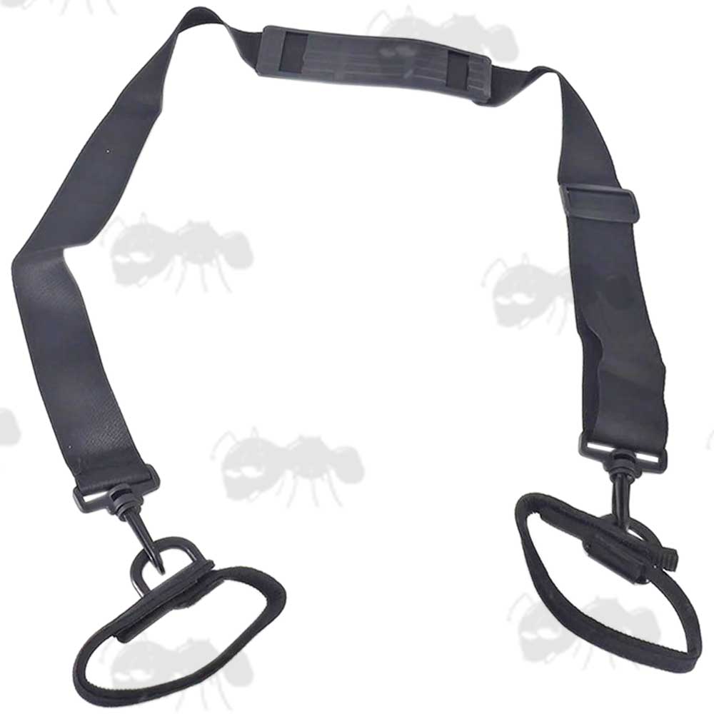 Black Canvas Shoulder Carry Sling with Velcro Loop End Fittings