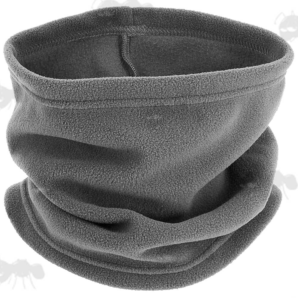 Grey Fleece Neck Gaiter / Face Mask / Hat