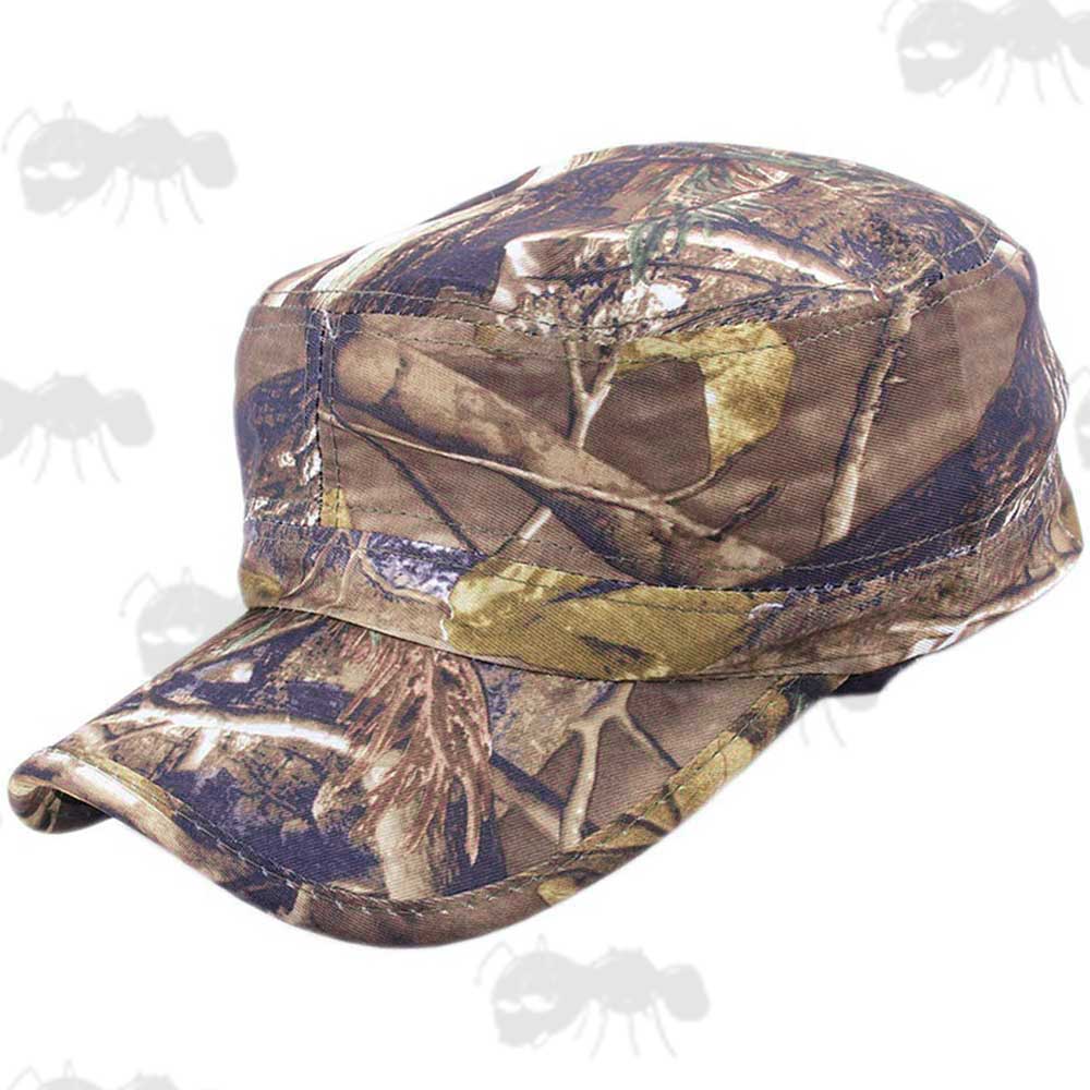 Tree Camouflage Flat Top US Army Style Patrol Cap