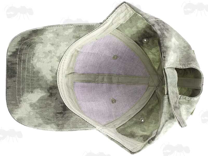 Inner View of The All Terrain Camouflage Baseball Cap with Negative Velcro Patch Holder