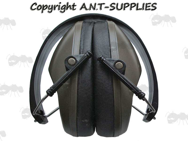 Folded Green Ear Muff Shooters Hearing Protection by Bisley