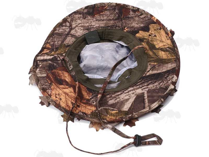 Inner View of The 3D Camouflage Leaf Boonie Hat for Ghillie Suits