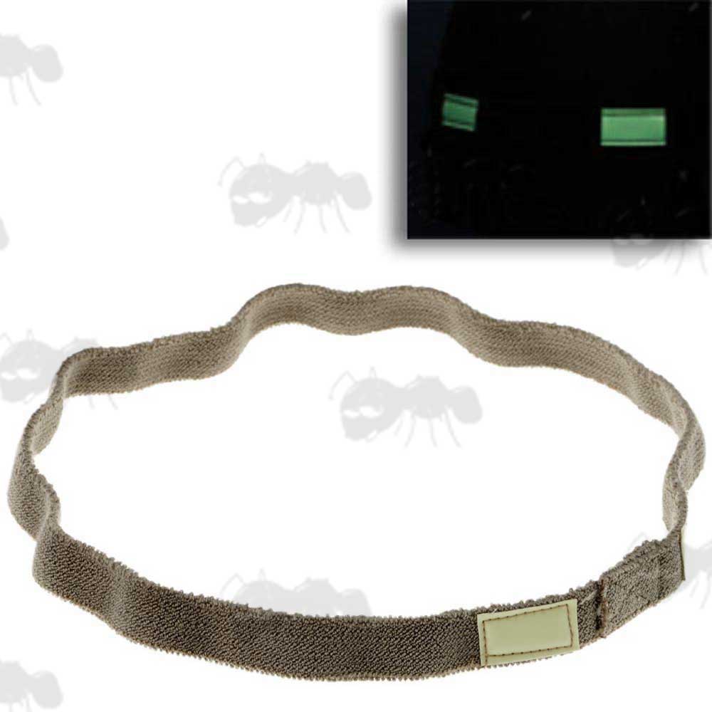 Helmet Cat Eyes Band Army Military Cats Eyes Black or Green Bands