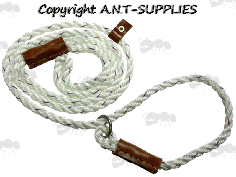 Bisley Field Trail Dog Slip Leads White Rope Freepost UK