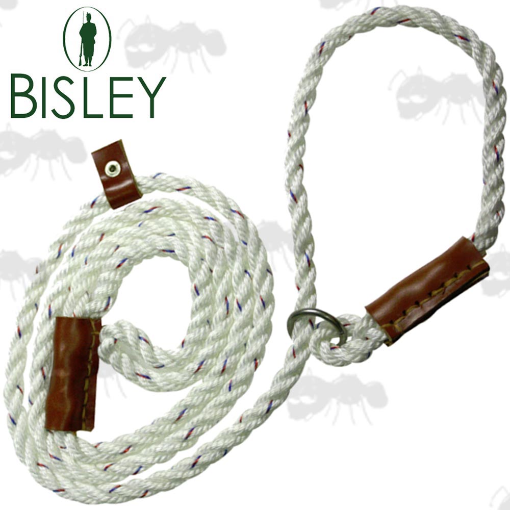 Bisley Field Trail Dog Slip Leads White Rope Freepost UK Bisley Field Trail Dog Slip Leads White Rope Freepost UK