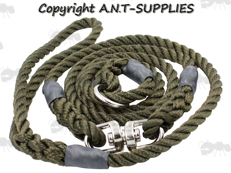 Bisley Green Rope Dog Slip Lead With Swivel