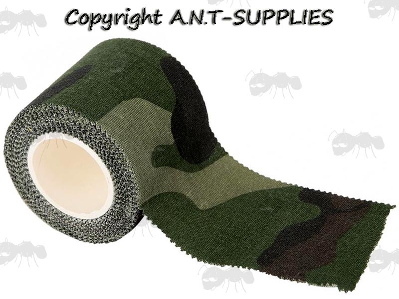 Roll of Woodland Camouflage Fabric Tape