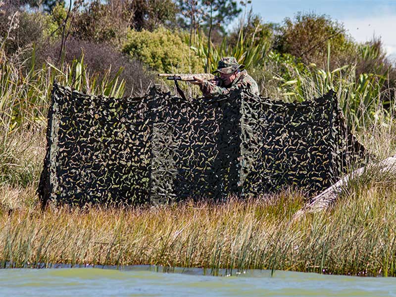 Assembled Complete Camo Netting Blind