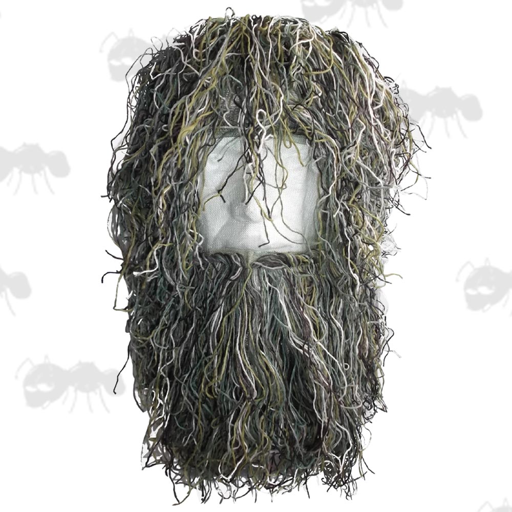 Camouflage Hood for Ghillie Suit on Display Head