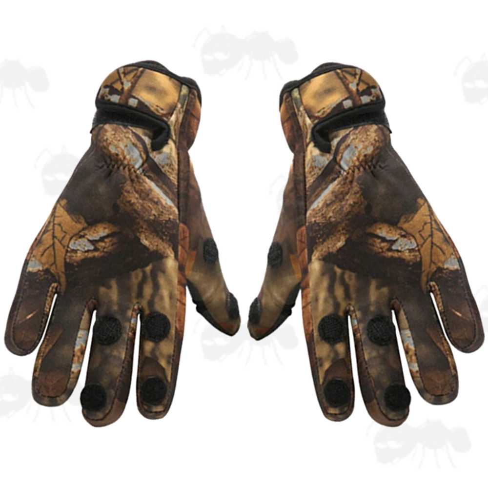 Pine Camouflage Full Finger Hunting Gloves