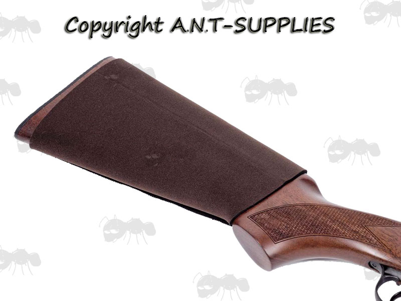 Brown Neoprene Buttstock Cheek Pad Cover