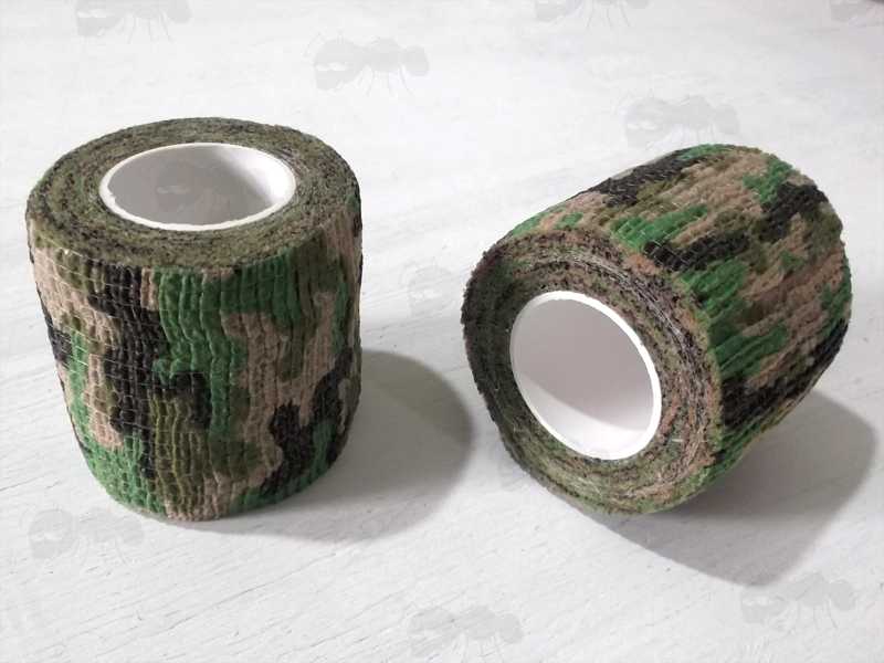 Two Rolls of Roll of Jungle Camouflage Stealth Tape