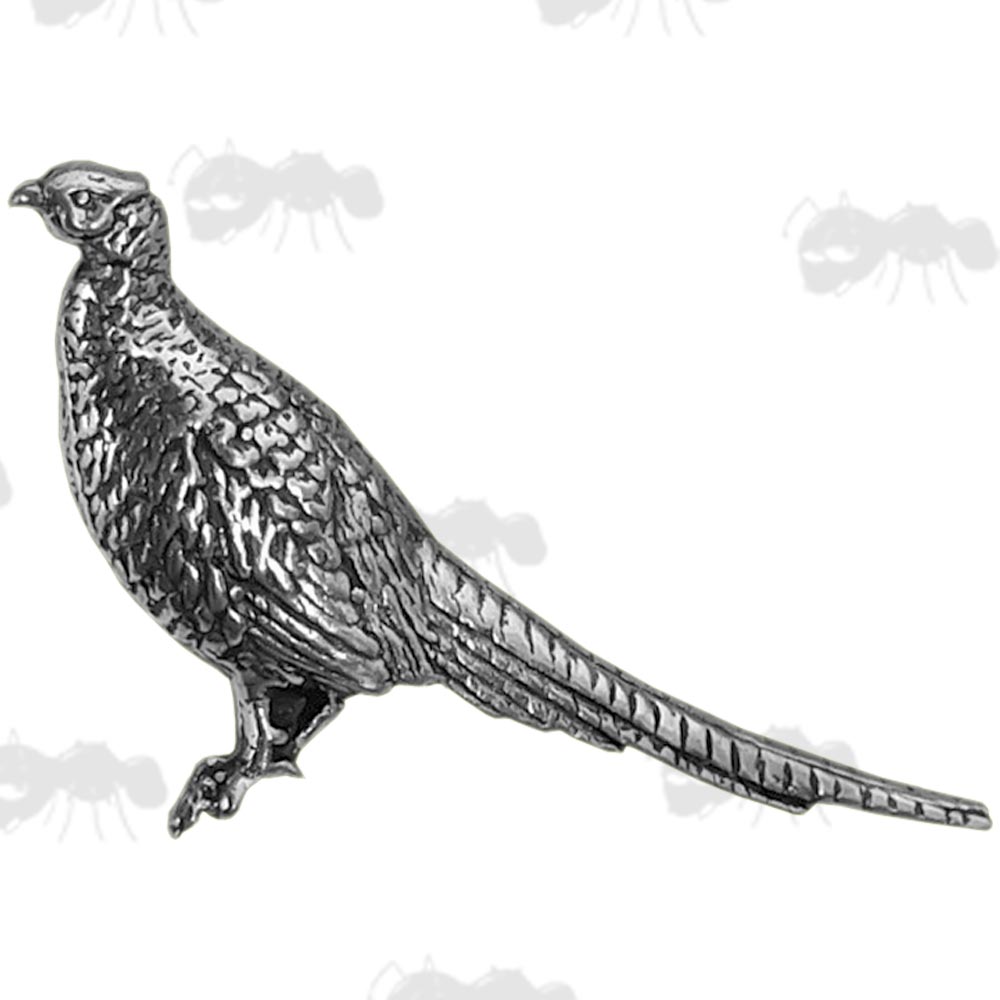 Standing Pheasant Pewter Badge