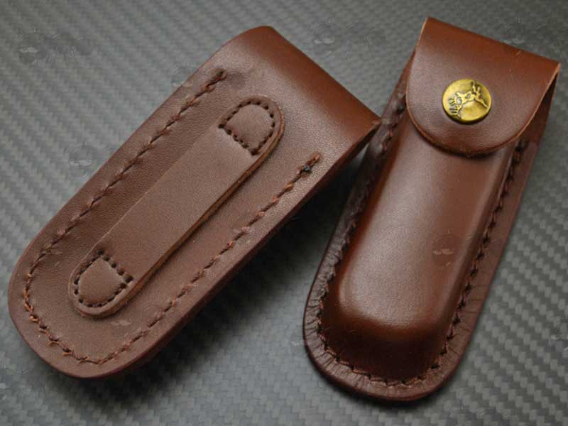 Leather Folding Blade Knife Pouches Folding MultiTool Belt Pouch