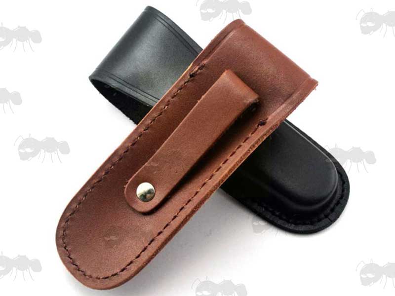Leather Folding Blade Knife Pouches Folding MultiTool Belt Pouch
