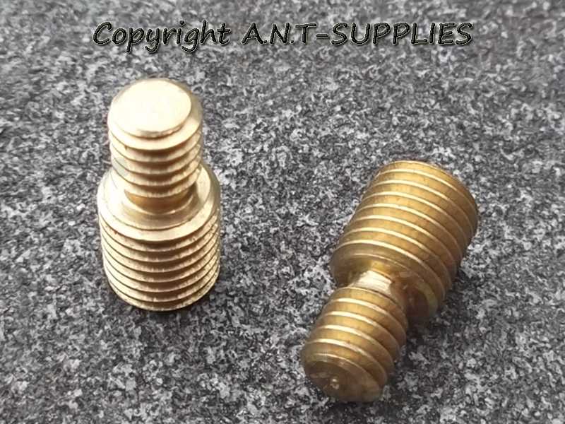 Brass UK Large Cailbre Rifle Barrel Cleaning Rod Thread to UK Shotgun Cleaning Rod Male Thread Adaptor