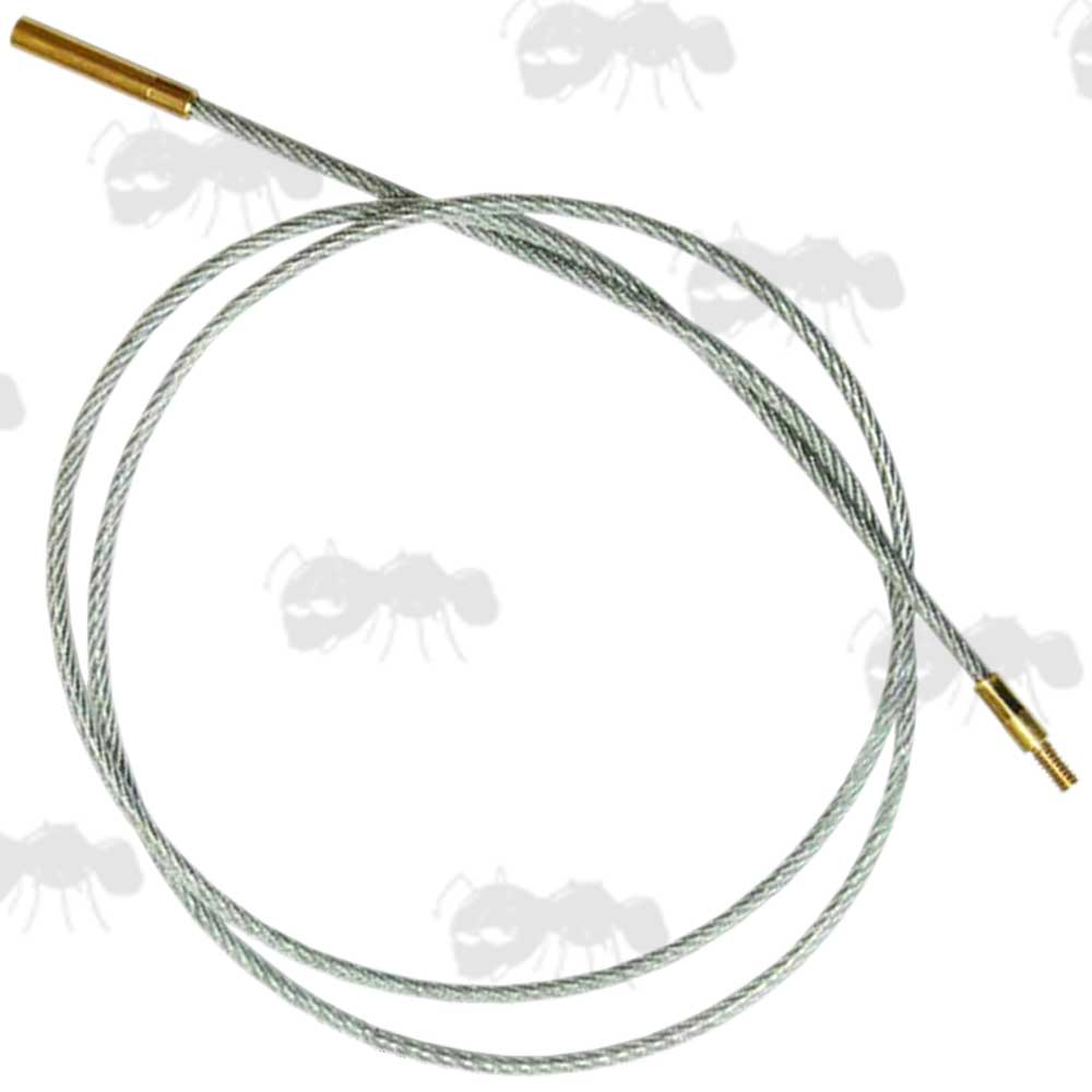 117cm Extra Long Flexible Steel Cable with Clear Plastic Coating and Brass End Fittings