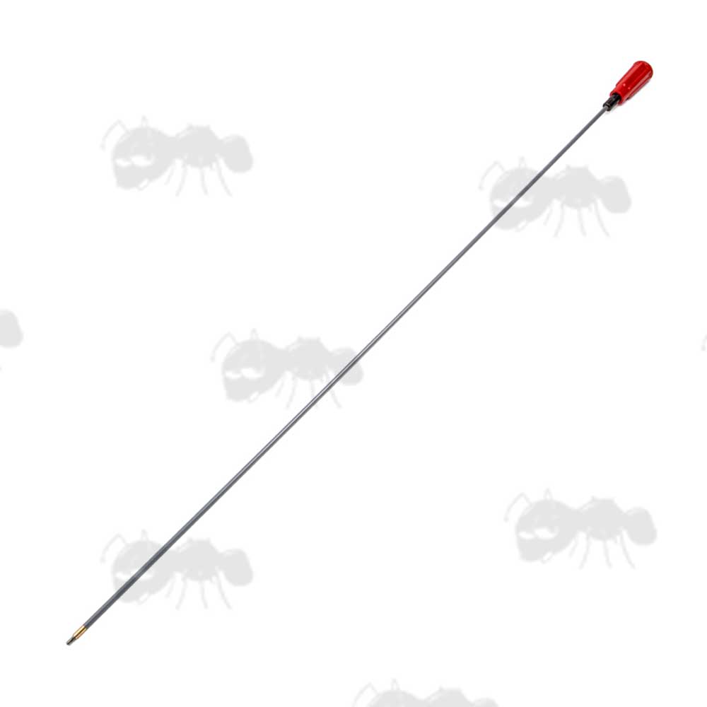 Red Handle Small Calibre 37 Inch Long Parker Hale One Piece Steel Rifle Barrel Cleaning Rod
