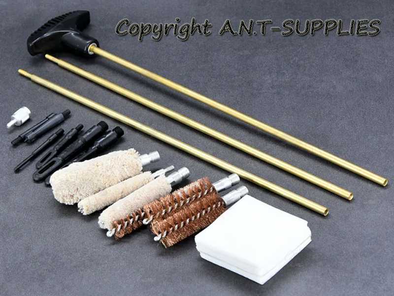 US Spec Threaded Three Piece Shotgun Barrel Cleaning Rod Kit with Swabs