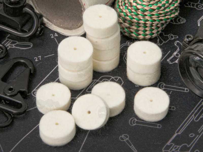 Fourteen 12 Gauge Shotgun Barrel Cleaning Drilled Felt Swabs