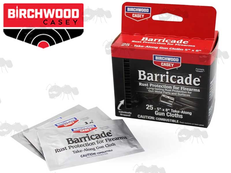 One Box and Three Birchwood Casey Barricade Take Along Gun Cloths