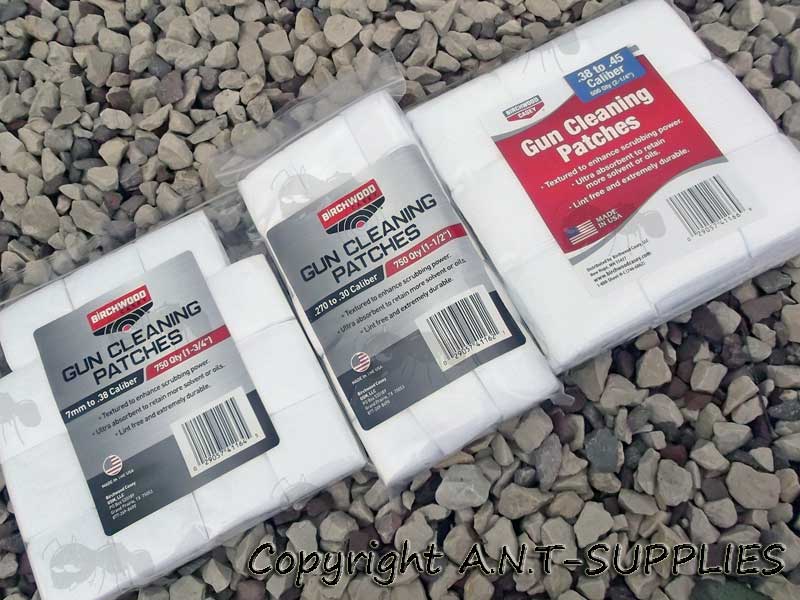 Bulk Packs Of Birchwood Casey Gun Barrel Cloth Patches
