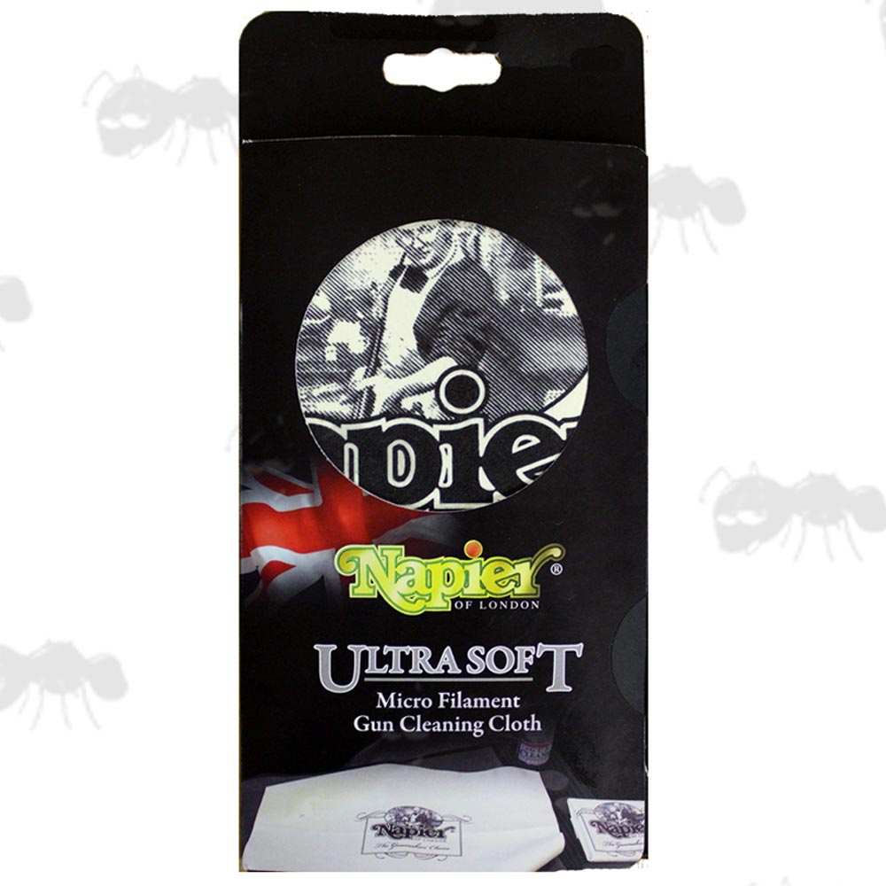 Napier Of London Ultra Soft Micro-Filament Cleaning Cloth In Packaging