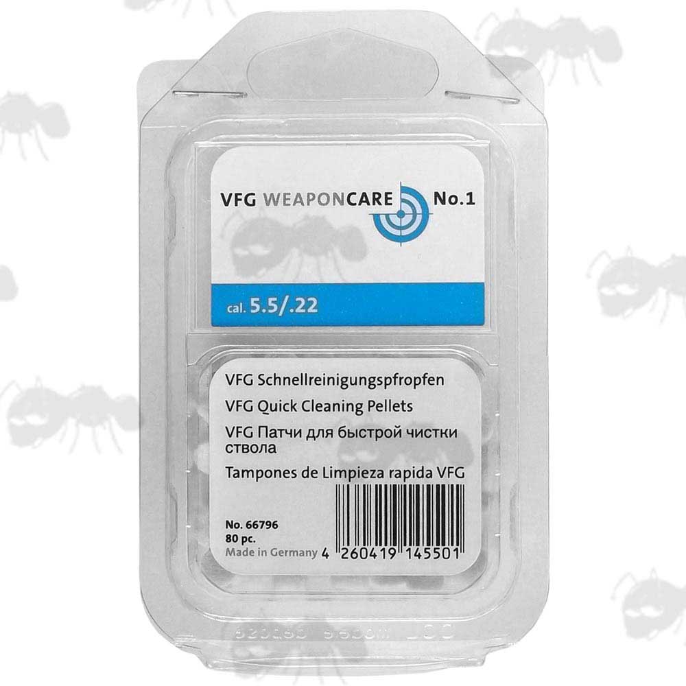 VFG .22 / 5.5mm Calibre Felt Cleaning Pellets in Clear Packaging