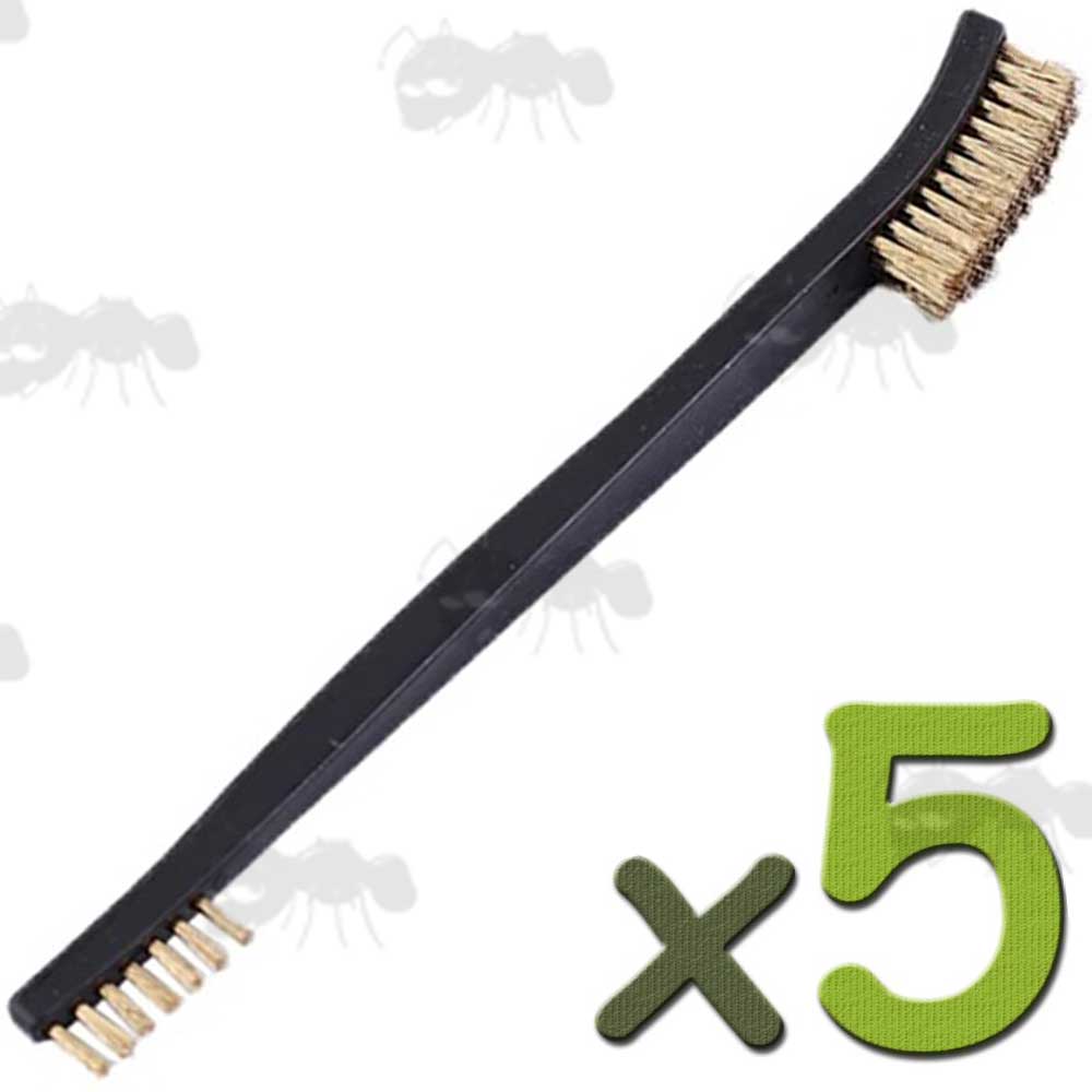 Gun Cleaning Brush with Two Phosphor Bronze Bristle Heads