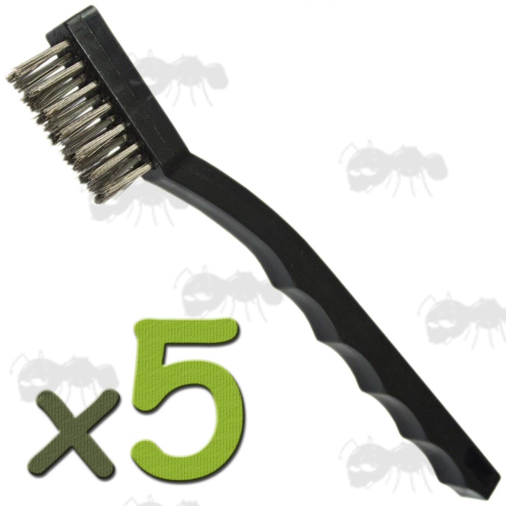 Gun Cleaning Brush with Angled Stainless Steel Bristle Head