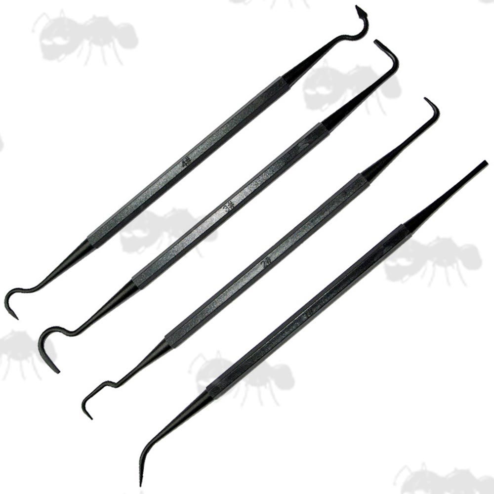 Set of Four Black Polymer Gun Cleaning Double Ended Picks