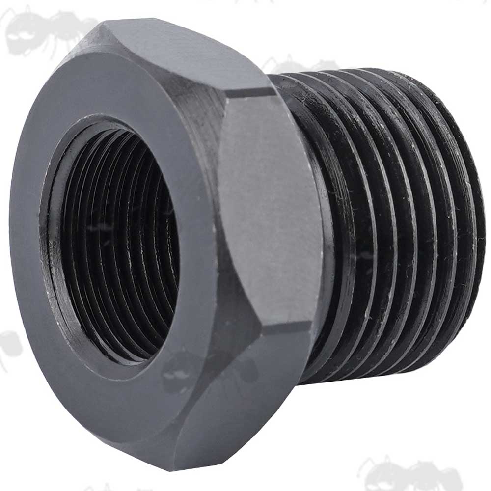 Black Steel 5/8x24 TPI To 13/16x16 TPI Threaded Muzzle Adapter