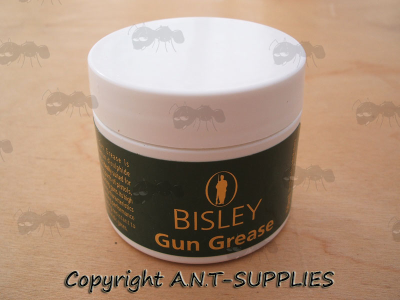 Bisley Molybdenum Disulphide Gun Grease in a Screw Top White Plastic Tub with Green Label