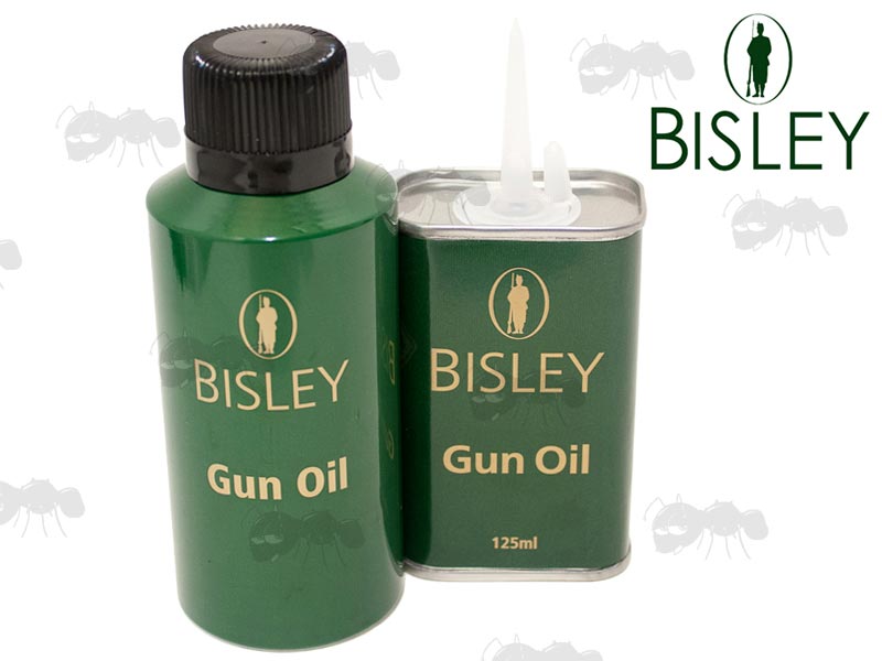 125ml Green Tin With Spout and 150ml Aerosol Canister of Bisley Gun Mineral Oil