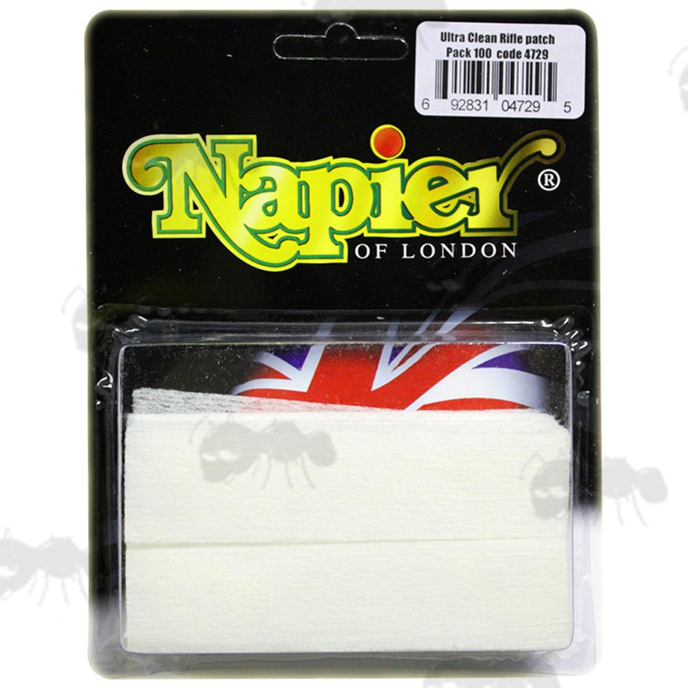 Napier Ultra Clean Pre-Cut Barrel Cleaning Patches