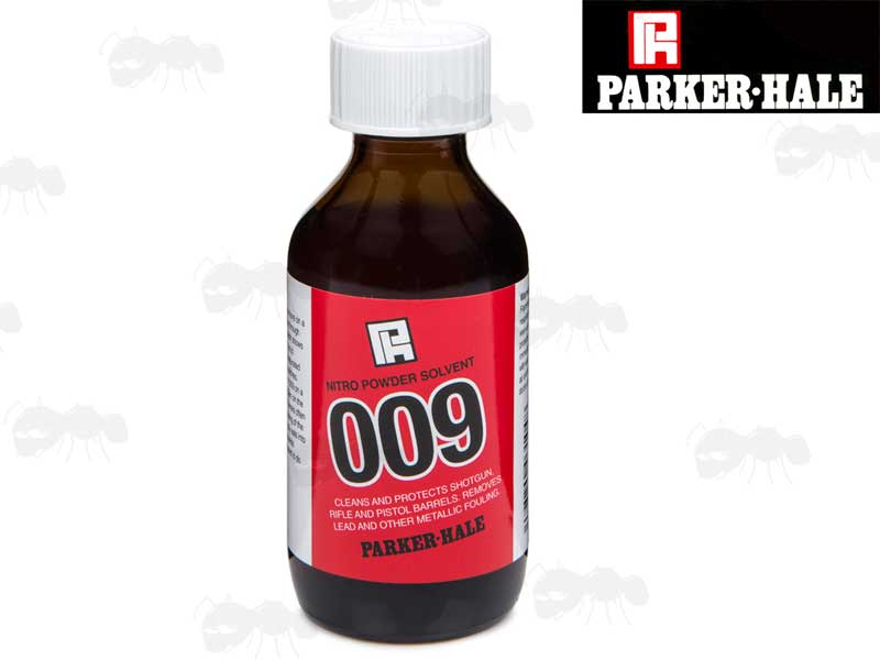 100ml Glass Bottle of Parker-Hale 009 Nitro Powder Solvent