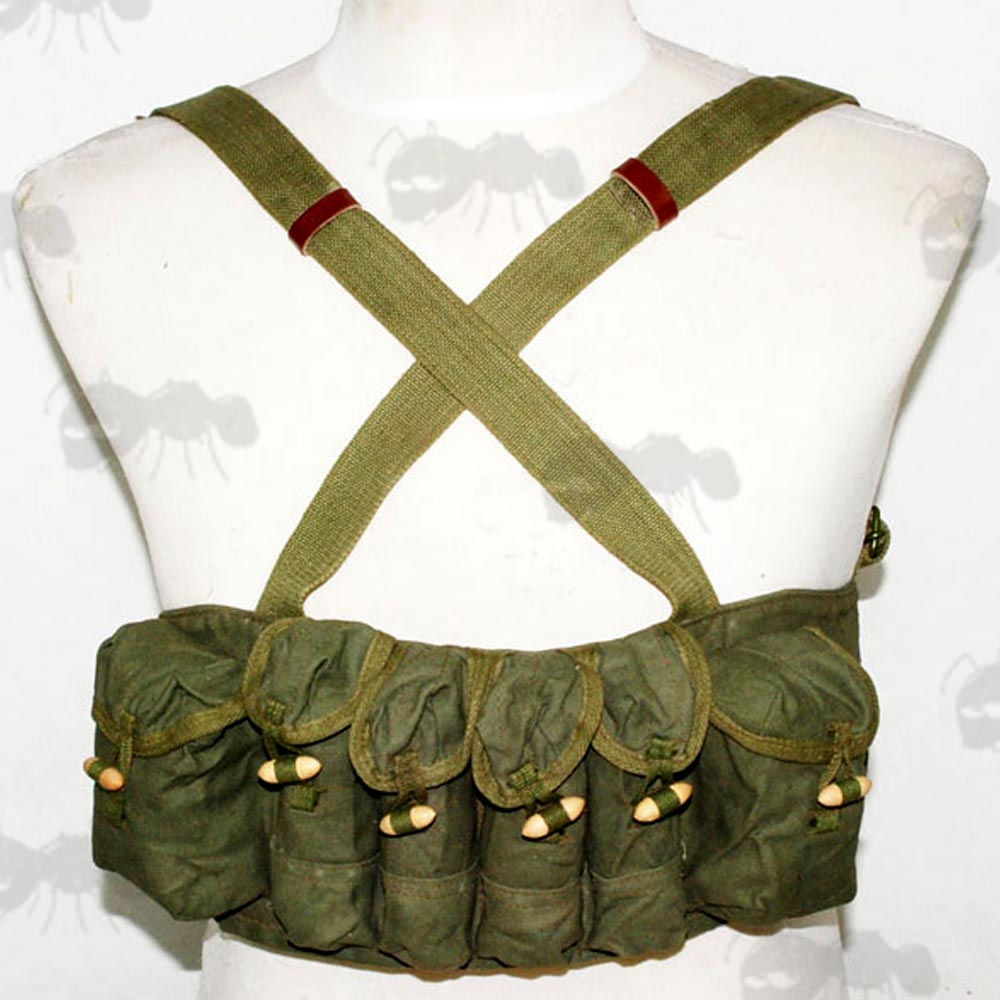 Vietnam Era Chest Rig Chinese Army Surplus Ammo Pouch Vest