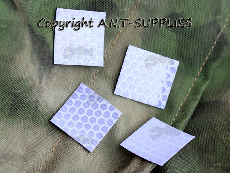 Reflective Velcro Backed Patches Four Piece Patch Set Freepost UK