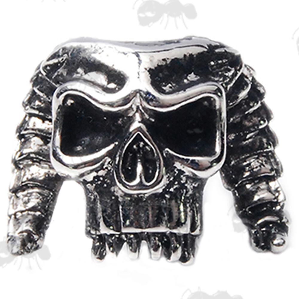 Large Horned Demon Paracord Skull Bead