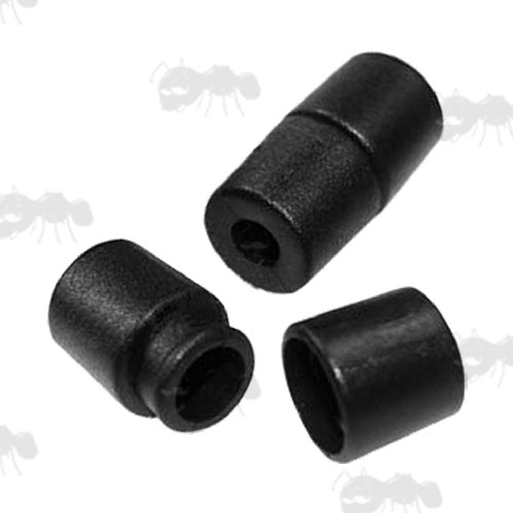 Two Black Breakaway Connector Plugs for Paracord Lanyards