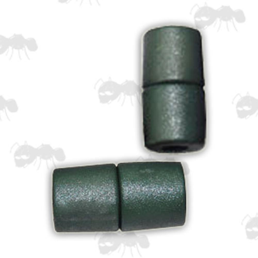 Two Olive Drab Breakaway Connector Plugs for Paracord Lanyards