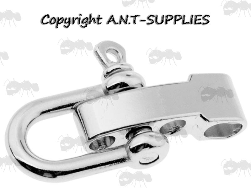 Steel D Shaped Adjustable Shackle with Flat Head Pin and T-Shaped Adjuster Bar