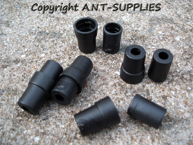 Four Pairs of Black Breakaway Connector Plugs for Paracord Lanyards