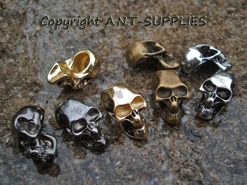 Assorted Coloured Skull Beads for Paracord Fitting