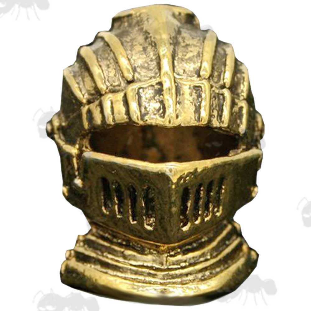 Gold Coloured Metal Warrior Helmet Paracord Bead