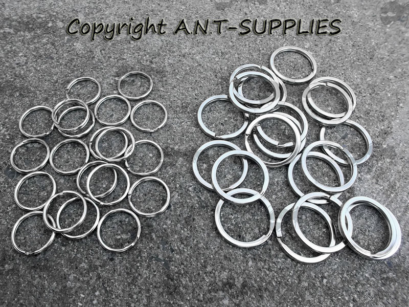 Stainless Steel Keychain Split Rings with a 20mm and 28mm Diameters