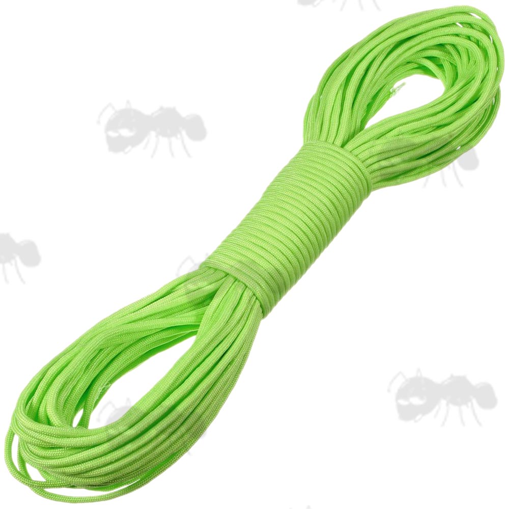 30 Metres Fluorescent Green Coloured Hi-Vis Paracord