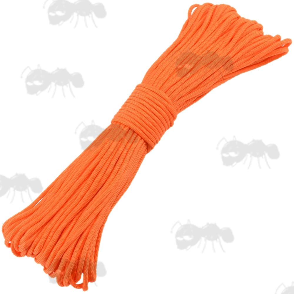 30 Metres Orange Coloured Hi-Vis Paracord