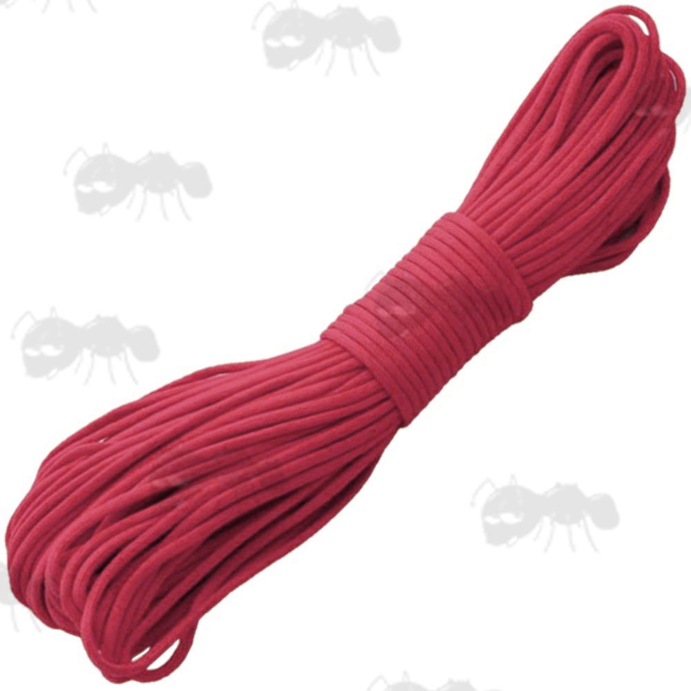 30 Metres Red Coloured Hi-Vis Paracord