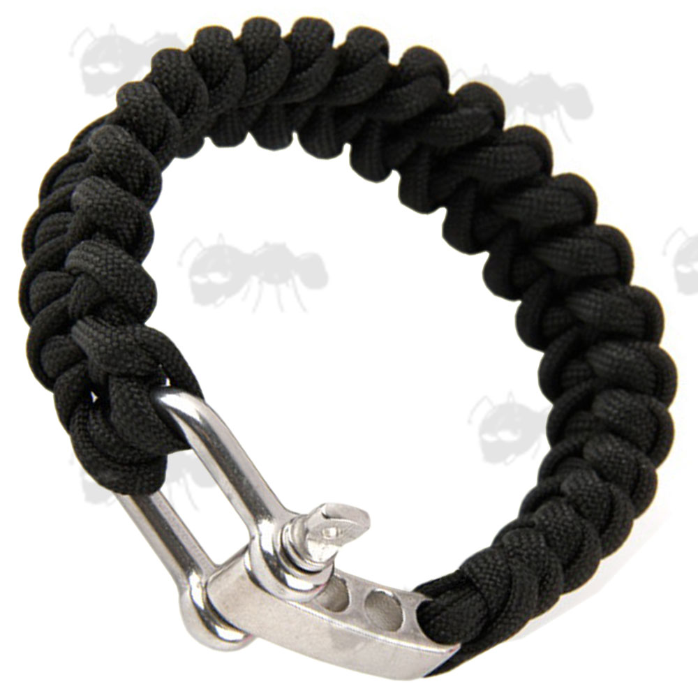 Paracord Bracelet with Adjustable Steel Shackle Free UK Postage